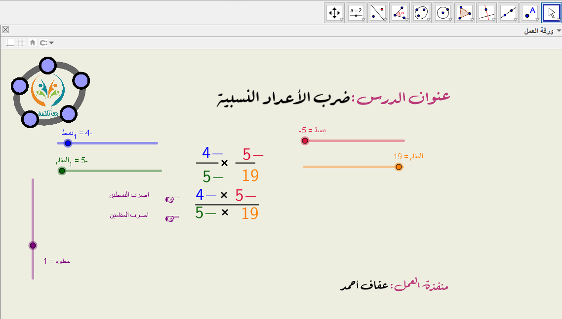 ضرب الاعداد النسبية