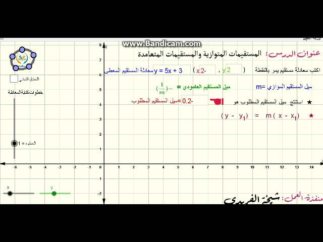 المستقيمات المتوازية والمستقيمات المتعامدة